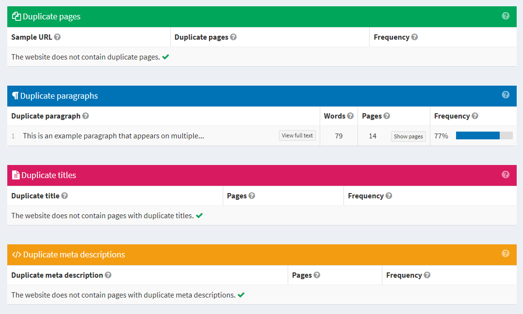 How to fix duplicate content problems on a website