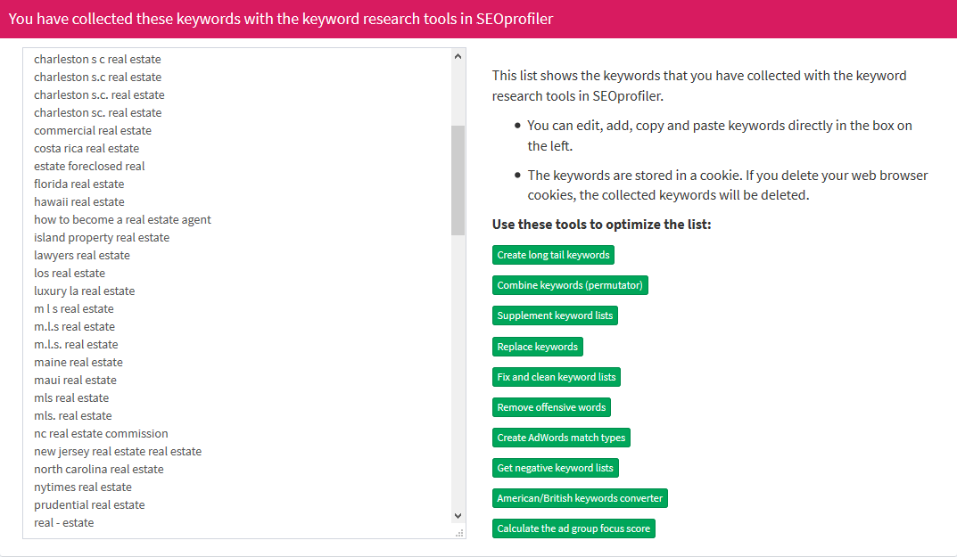 Long tail keyword generator tool