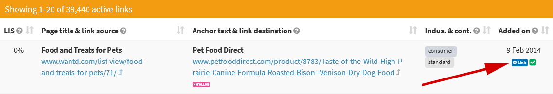 Add your links to the link manager