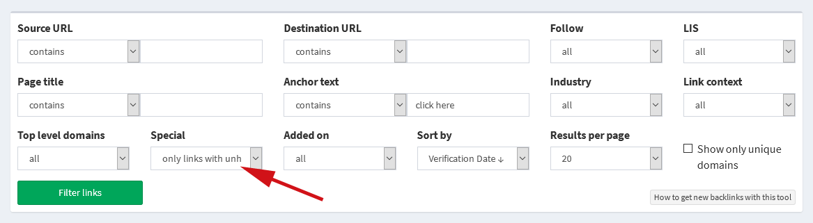 unhelpful anchor texts