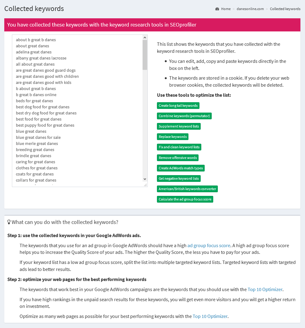 keyword management tools