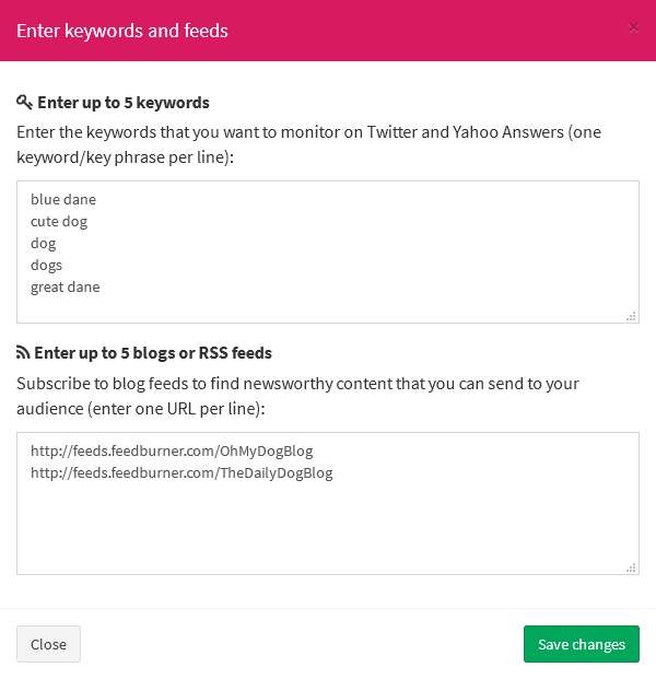 social media inbox settings