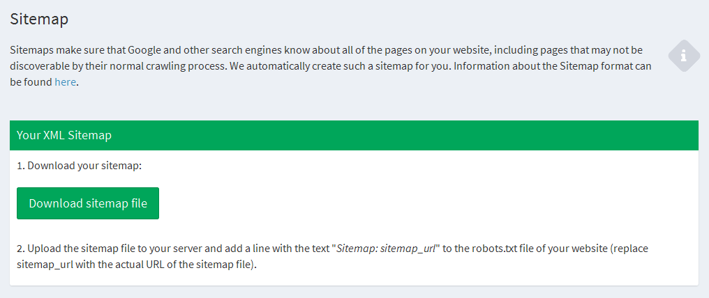 website audit sitemap
