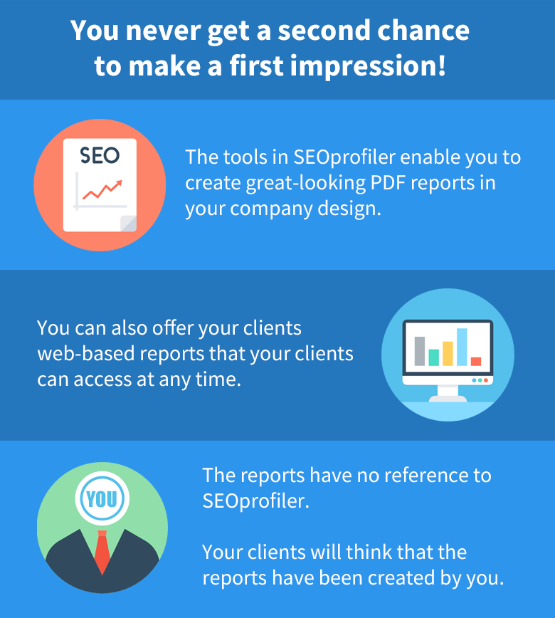 Infographic: custom SEO reports in your company design