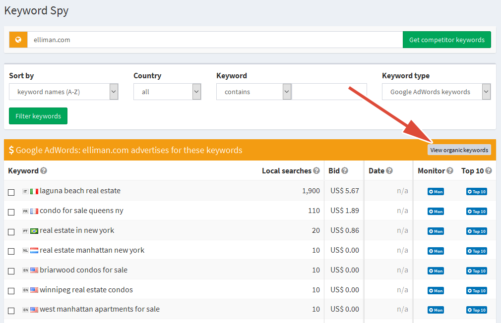 competitor keyword spy