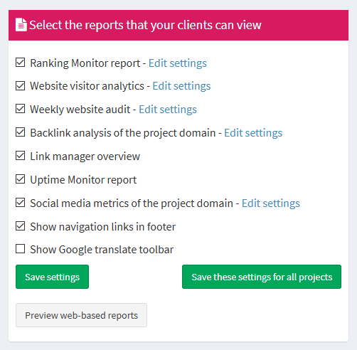 web-based reports