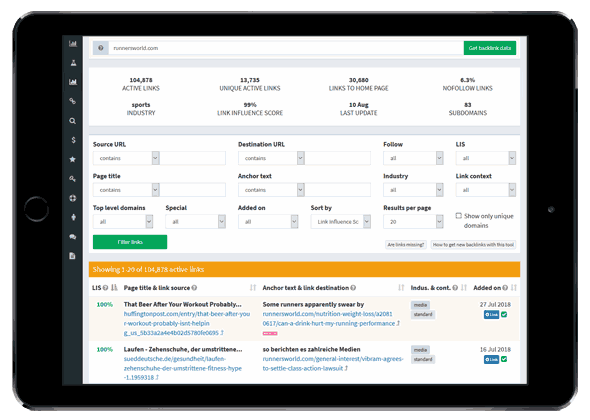 Benefit from competitor links
